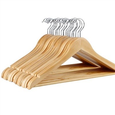 Hanger bwa solid ki gen fòm U